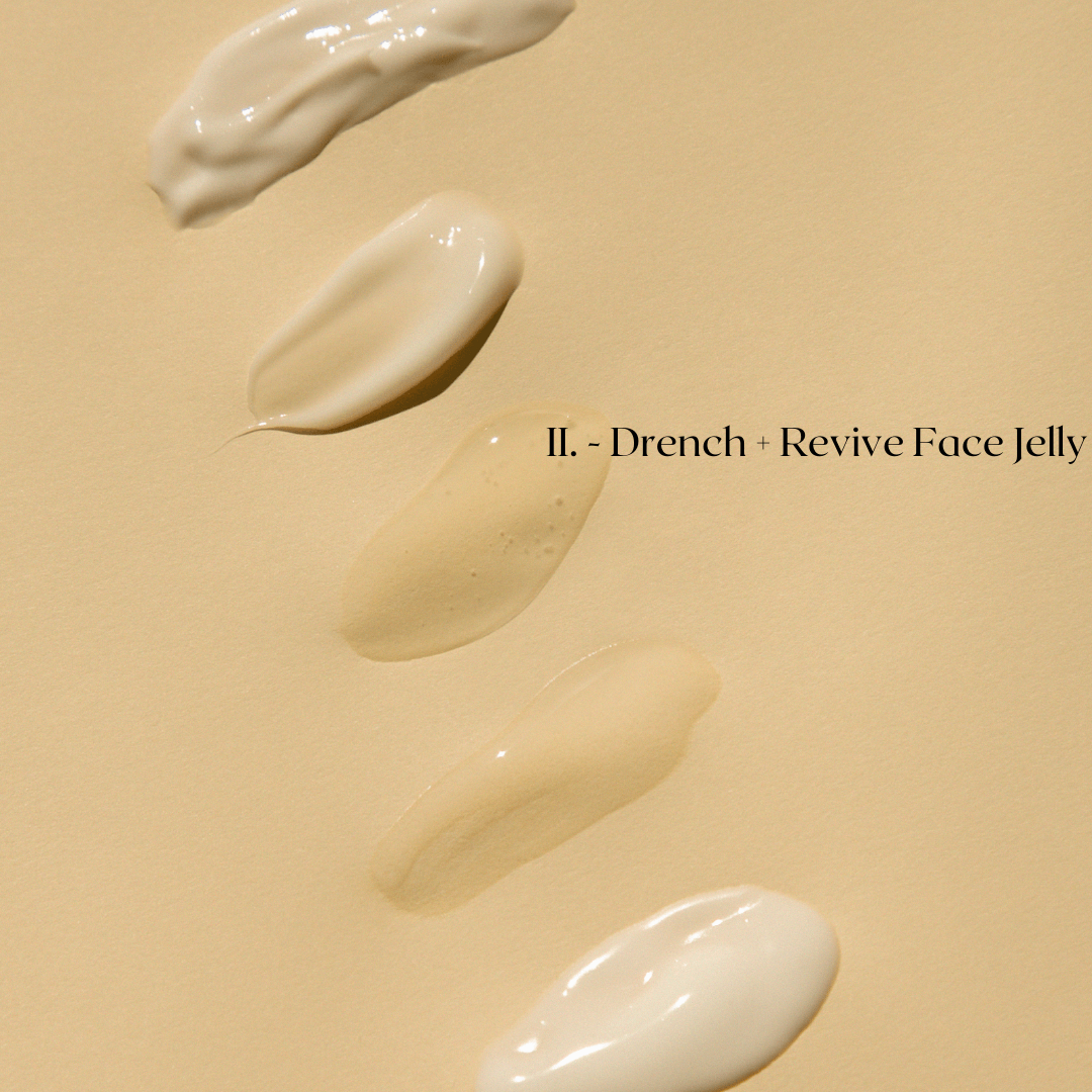 tremper + raviver la gelée pour le visage